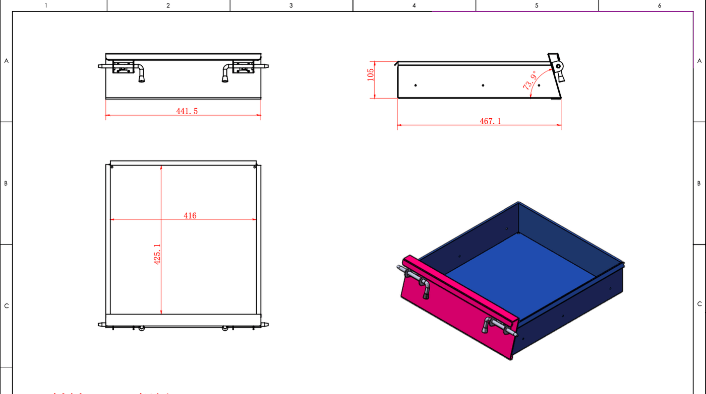 1500MM Full Door W/Drawer-Aluminium Tool Box Black (Pre Order) - OZI4X4 PTY LTD