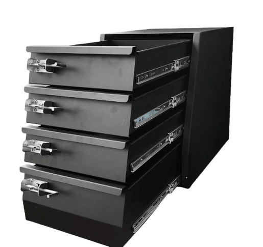 Canopy Drawer Unit Four Draw 700W x 550L x 670H (BLACK - 700 Four Drawer) (PRE ORDER) - OZI4X4 PTY LTD