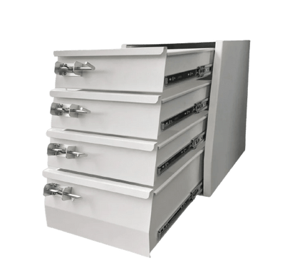 Canopy Drawer Unit Four Draw 700W x 550L x 670H (WHITE - 700 Four Drawer) (PRE ORDER) - OZI4X4 PTY LTD