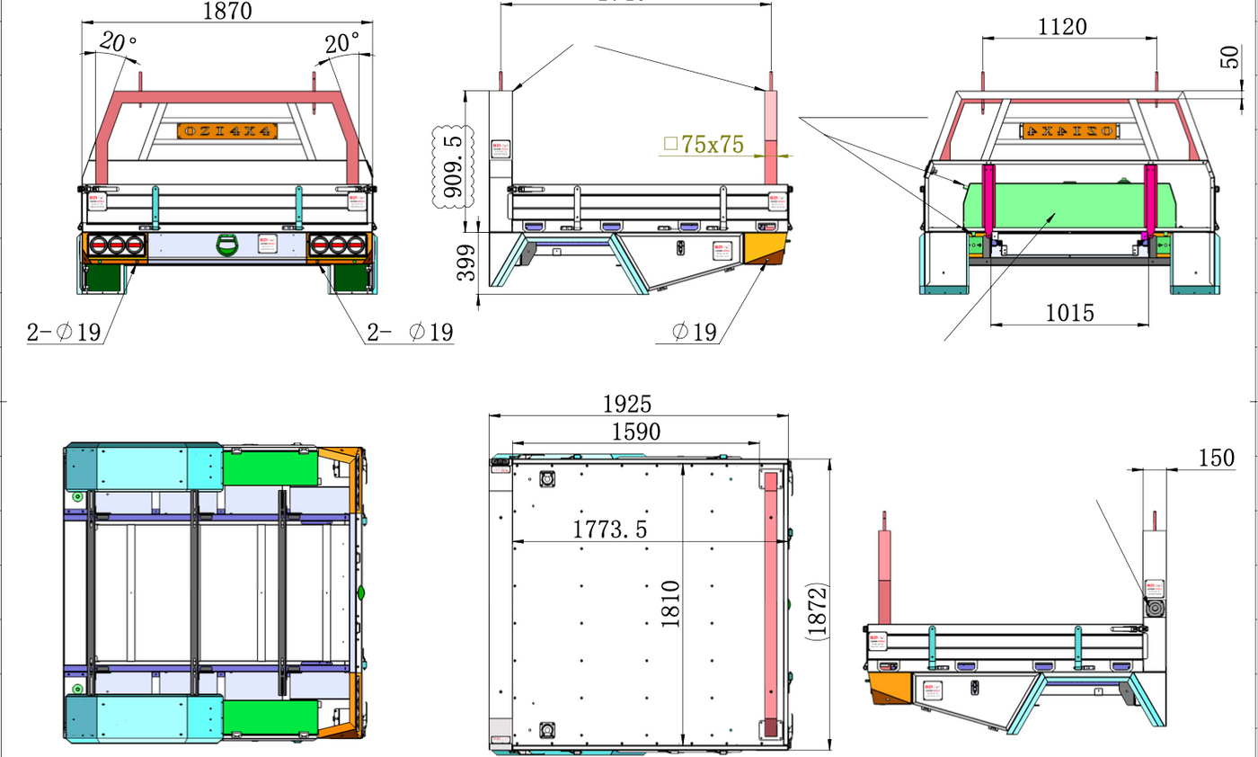 Black Delta Builder Pack Premium 1900 Tray + Black Builders 17 Compartment Canopy (Pre Order) - OZI4X4 PTY LTD