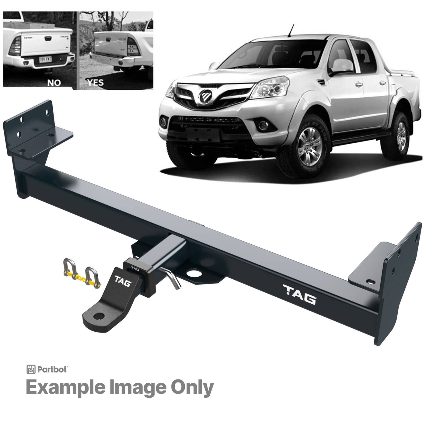 TAG Heavy Duty Towbar for Foton Tunland (11/2012 - on) - OZI4X4 PTY LTD