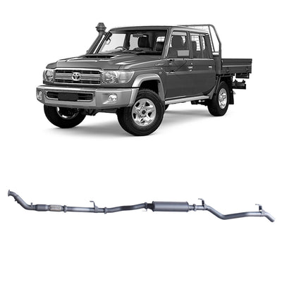 Redback Extreme Duty Exhaust Suitable For Toyota Landcruiser 79 Series Double Cab (01/2012 - 10/2016) - OZI4X4 PTY LTD