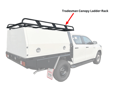 2275MM Tradesman Canopy Ladder-Rack Raw (Universal) - OZI4X4 PTY LTD