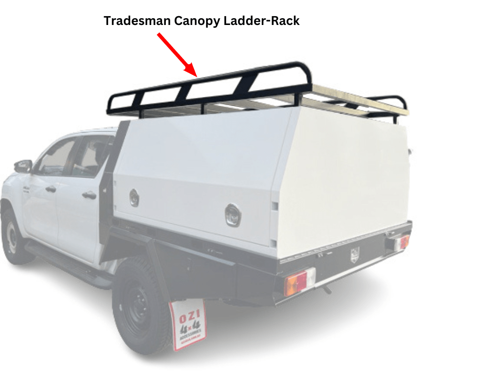 2275MM Tradesman Canopy Ladder-Rack Raw (Universal) - OZI4X4 PTY LTD