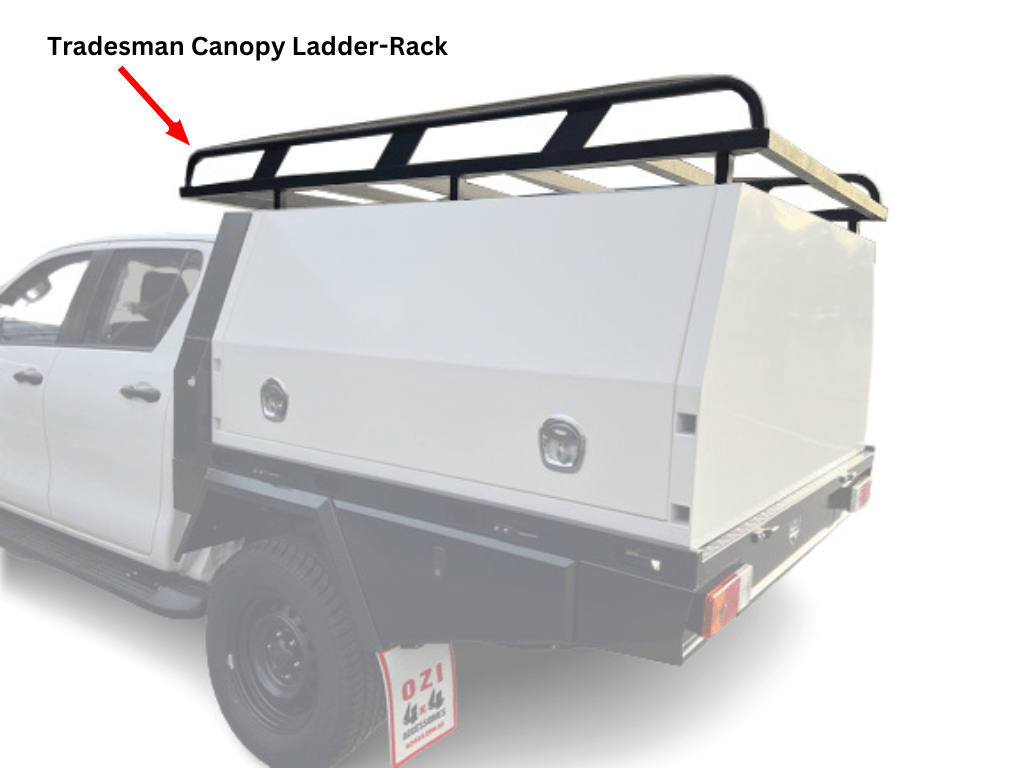 2275MM Tradesman Canopy Ladder-Rack Raw (Universal) - OZI4X4 PTY LTD