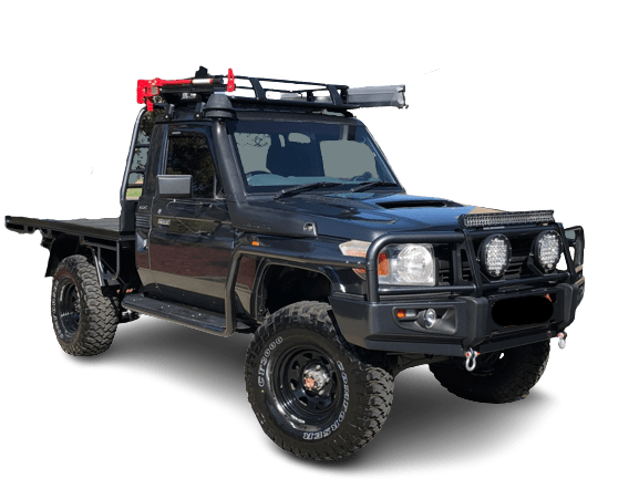 Fixed Mount Side Steps & Brush-Bars suits Toyota Land Cruiser 79 Series 2007-2017 (Single Cab)