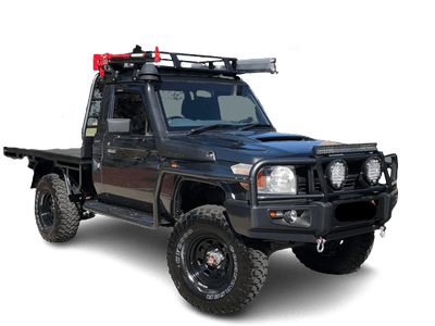 Fixed Mount Side Steps & Brush-Bars suits Toyota Land Cruiser 79 Series 2007-2017 (Single Cab)