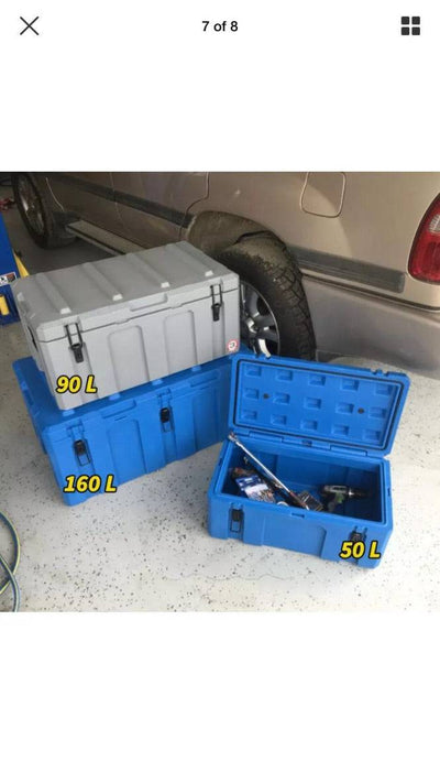 Poly 50L Plastic Tool box Water Proof Cargo