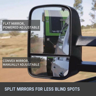 Extendable Towing Mirrors suits Nissan Navara NP300 (Non Blinker)
