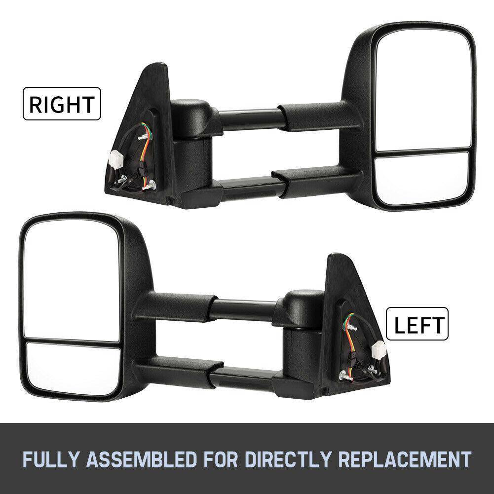 Extendable Towing Mirrors suits Nissan Navara D40/550 (Non Blinker)