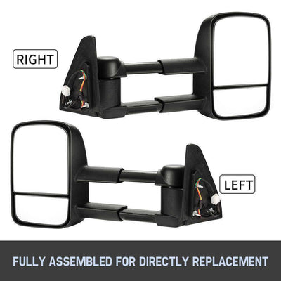 Extendable Towing Mirrors suits Nissan Patrol Y62 2012+ (Non Blinker)