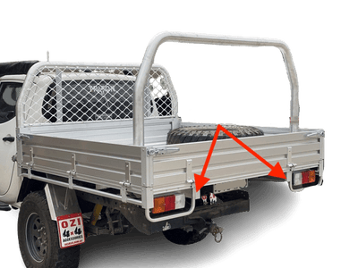 Pair Tray Tail Light Protector Suits All Trays - OZI4X4 PTY LTD