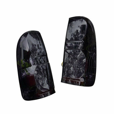 Half Smoked LED Tail Lights Pair Suits Toyota Hilux SR & SR5 2012-2015