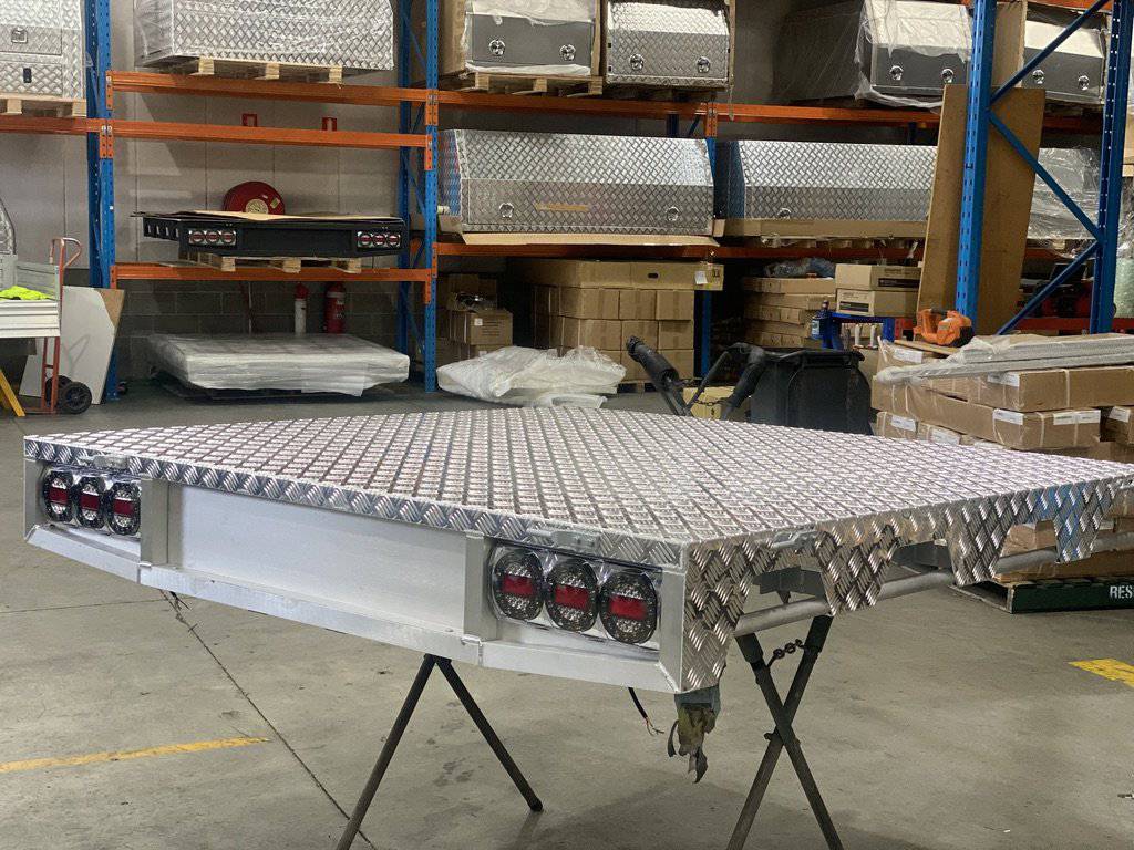 Checker Plate Platinum Tray Base & 1500 Length Premium Canopy Combo Deal