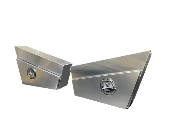 190mm Wide Platinum Raw Finish Under Tray / Ute Tool Box (Pair) (PRE ORDER) - OZI4X4 PTY LTD