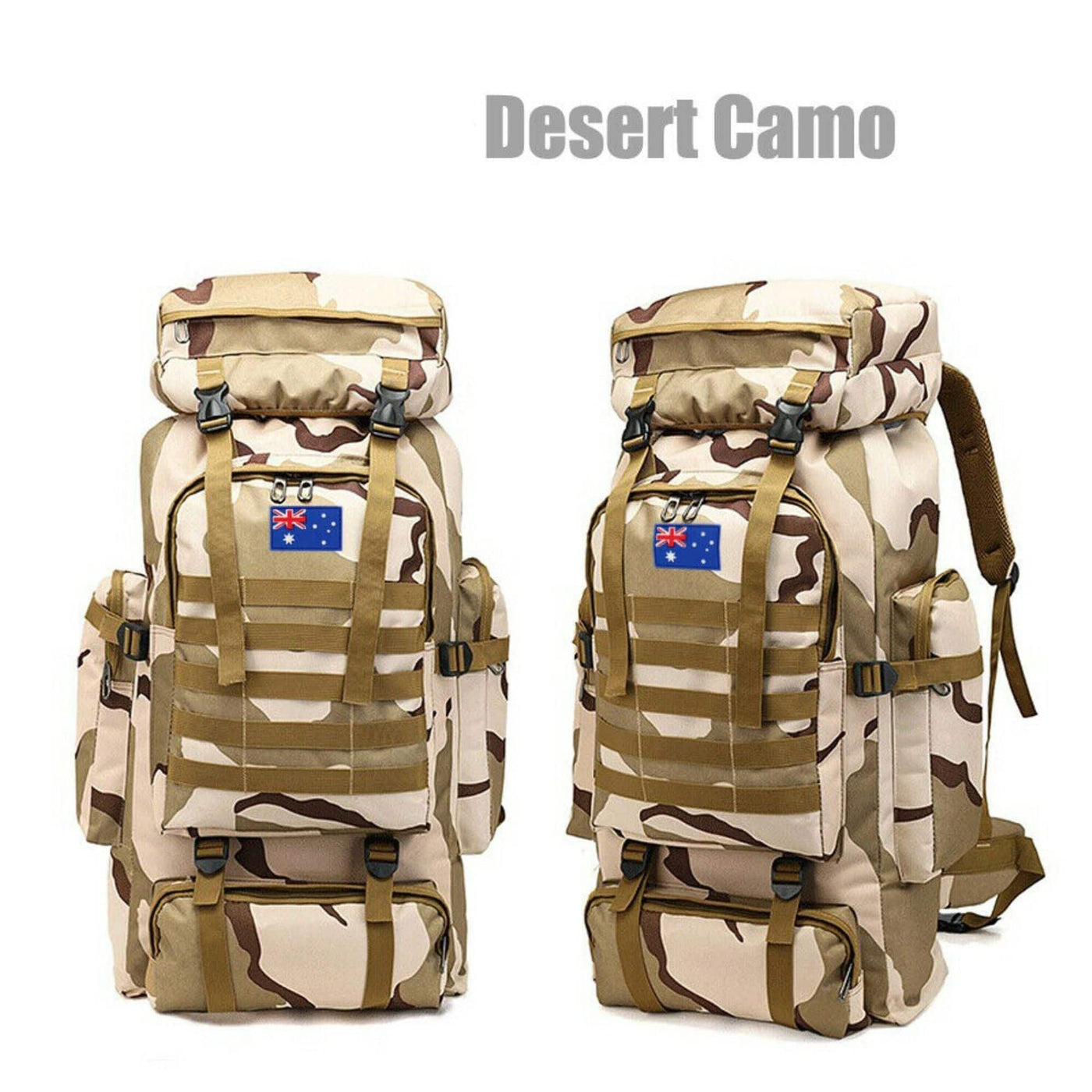 Desert Camo Tactical Backpack 80L (Online Only)