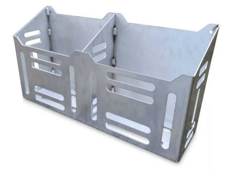 Aluminum Dual Jerry Can Holder Raw (PRE ORDER) - OZI4X4 PTY LTD