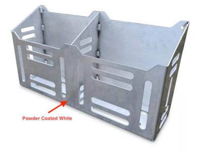 White Aluminum Dual Jerry Can Holder (PRE ORDER) - OZI4X4 PTY LTD