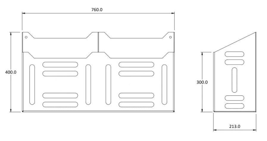 Aluminum Dual Jerry Can Holder Raw (PRE ORDER) - OZI4X4 PTY LTD