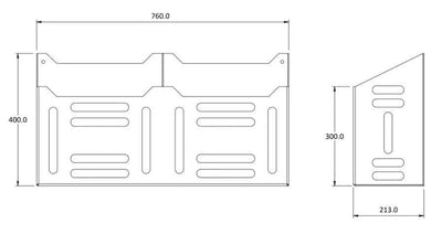 Aluminum Dual Jerry Can Holder Raw (PRE ORDER) - OZI4X4 PTY LTD