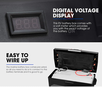 ATEM POWER Battery Box built-in VSR Isolator with 500W Inverter + 12V 135Ah AGM Battery (Online Only) - OZI4X4 PTY LTD