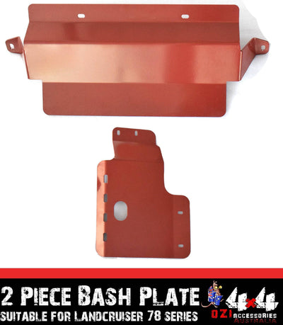 Bash Plate suits Toyota Land Cruiser 78 Series 4mm 2 pcs Red