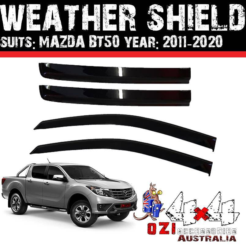 Weather Shields Window Visors 4 pcs Suits Mazda BT50 2011-2020