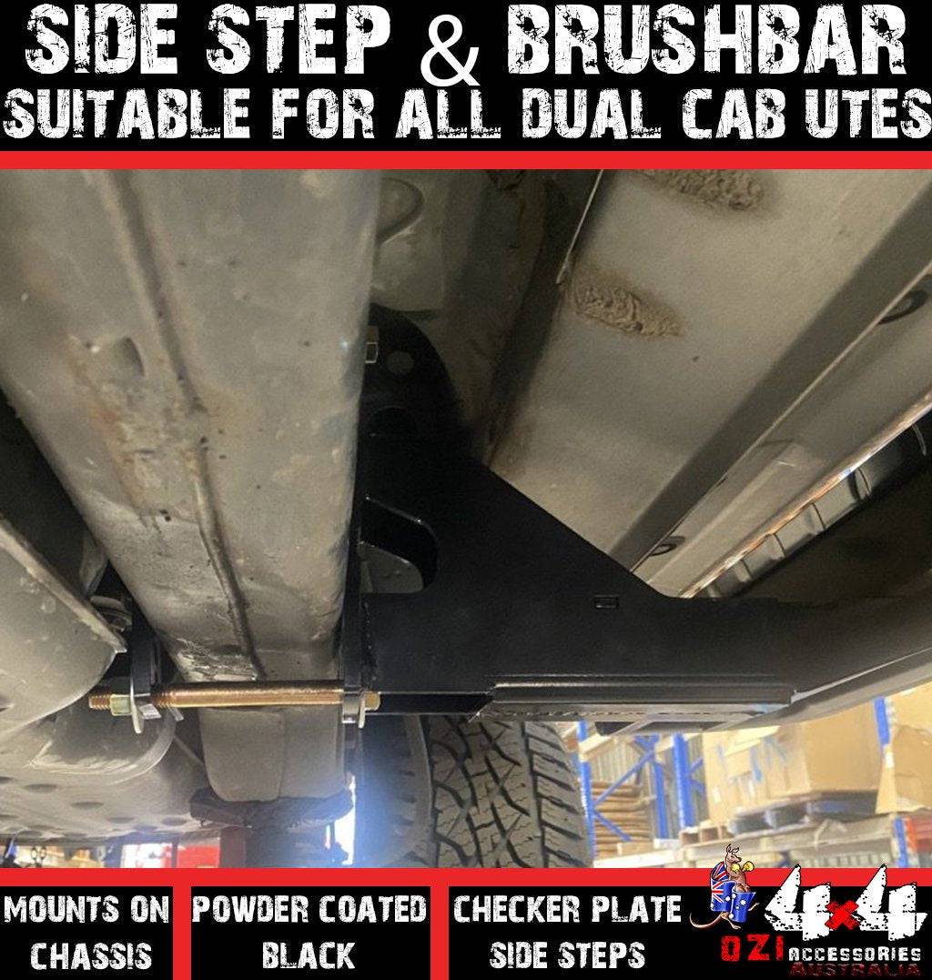 SideSteps & Brush Bars Suits Nissan Navara D21 1986-1997 (Dual Cab)