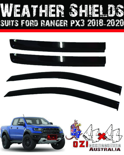 Weather Shields Suits Ford Ranger PX3 2018 - 2020