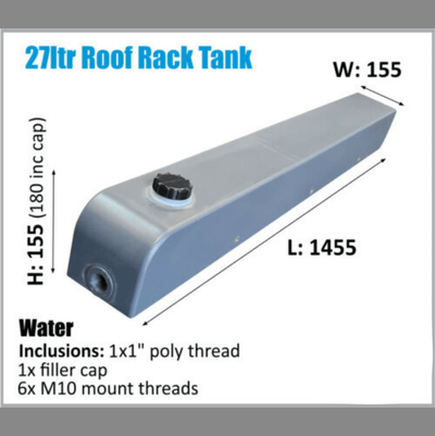 27L Roof Rack 4WD Drinking Water Tank (Online Only)