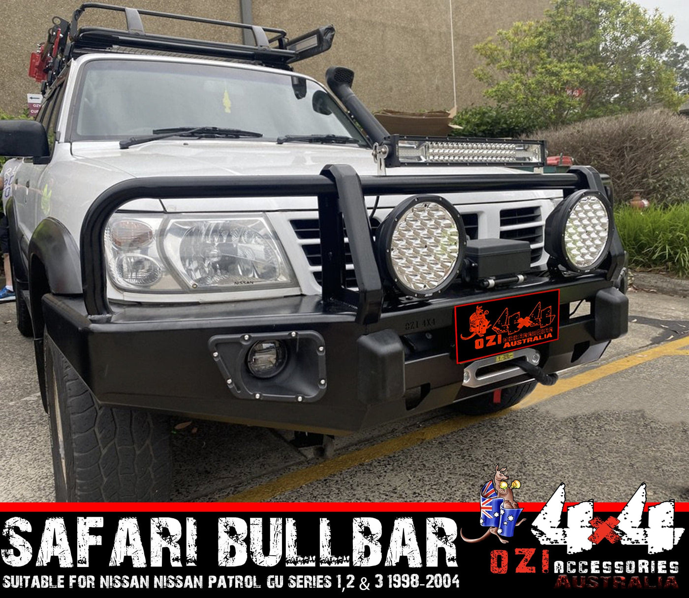 Safari Bullbar Suits Nissan Patrol GU Series 1,2 & 3 1998-2004
