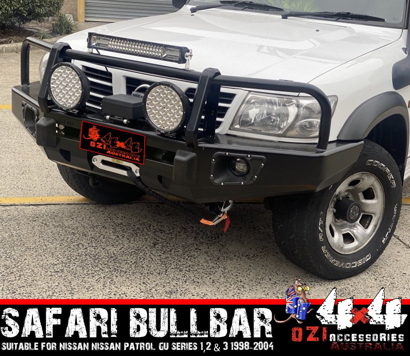 Safari Bullbar Suits Nissan Patrol GU Series 1,2 & 3 1998-2004