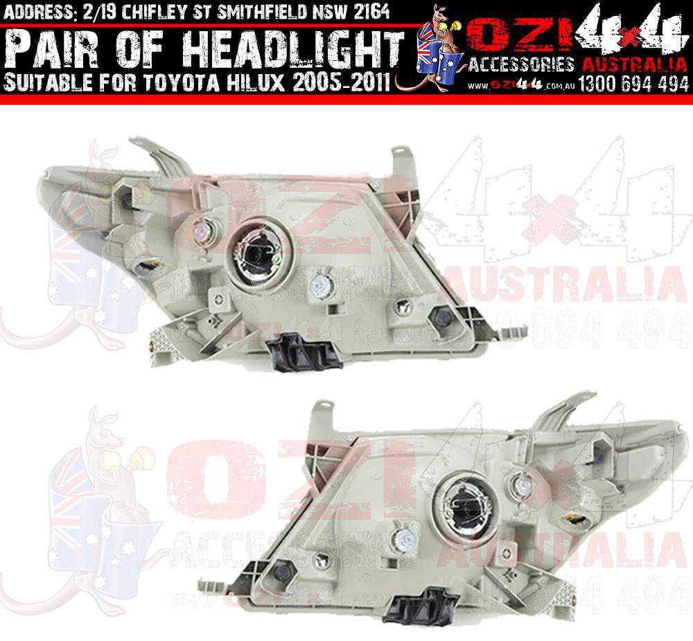 OEM Headlight Unit For Toyota Hilux 2005 - 2011 (Pair)