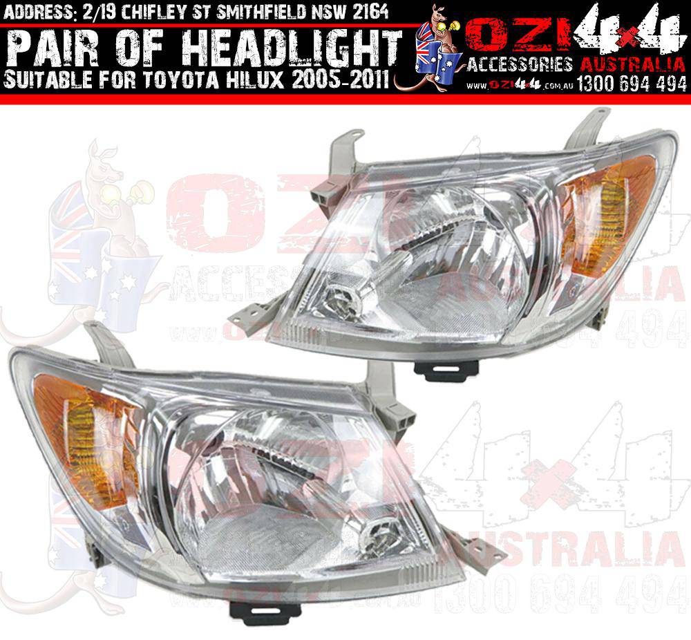 OEM Headlight Unit For Toyota Hilux 2005 - 2011 (Pair)