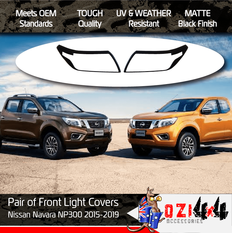 Pair of Head Light Trim Cover Suits NP300 2015-2019 (Online Only)