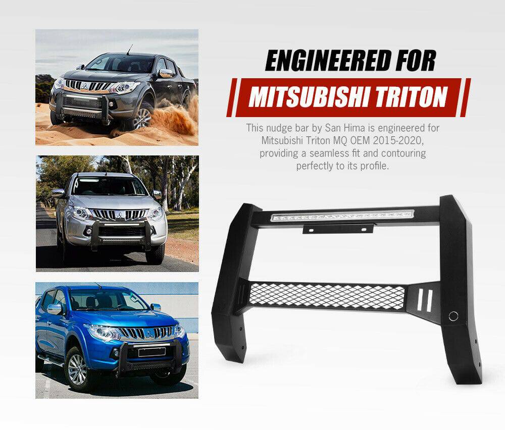 Nudge Bar Mitsubishi Triton MQ OEM 2015-2020 Built In Light Bar (Online Only)