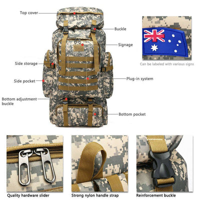 City Camo Tactical Backpack 80L (Online Only)