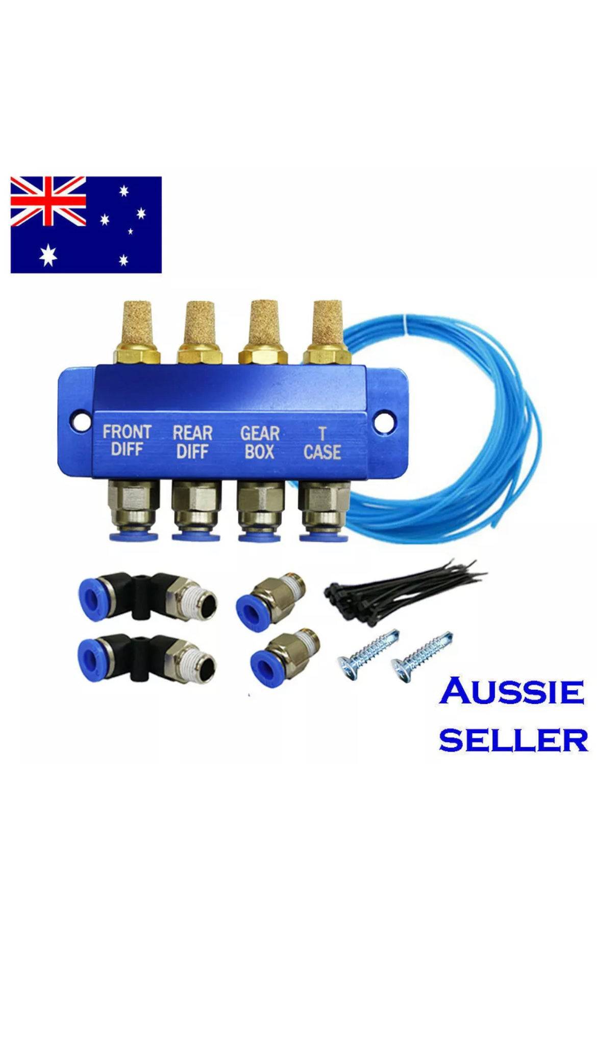 4 point Diff Breather Kit with CNC Billet Anodised Block (Online Only)