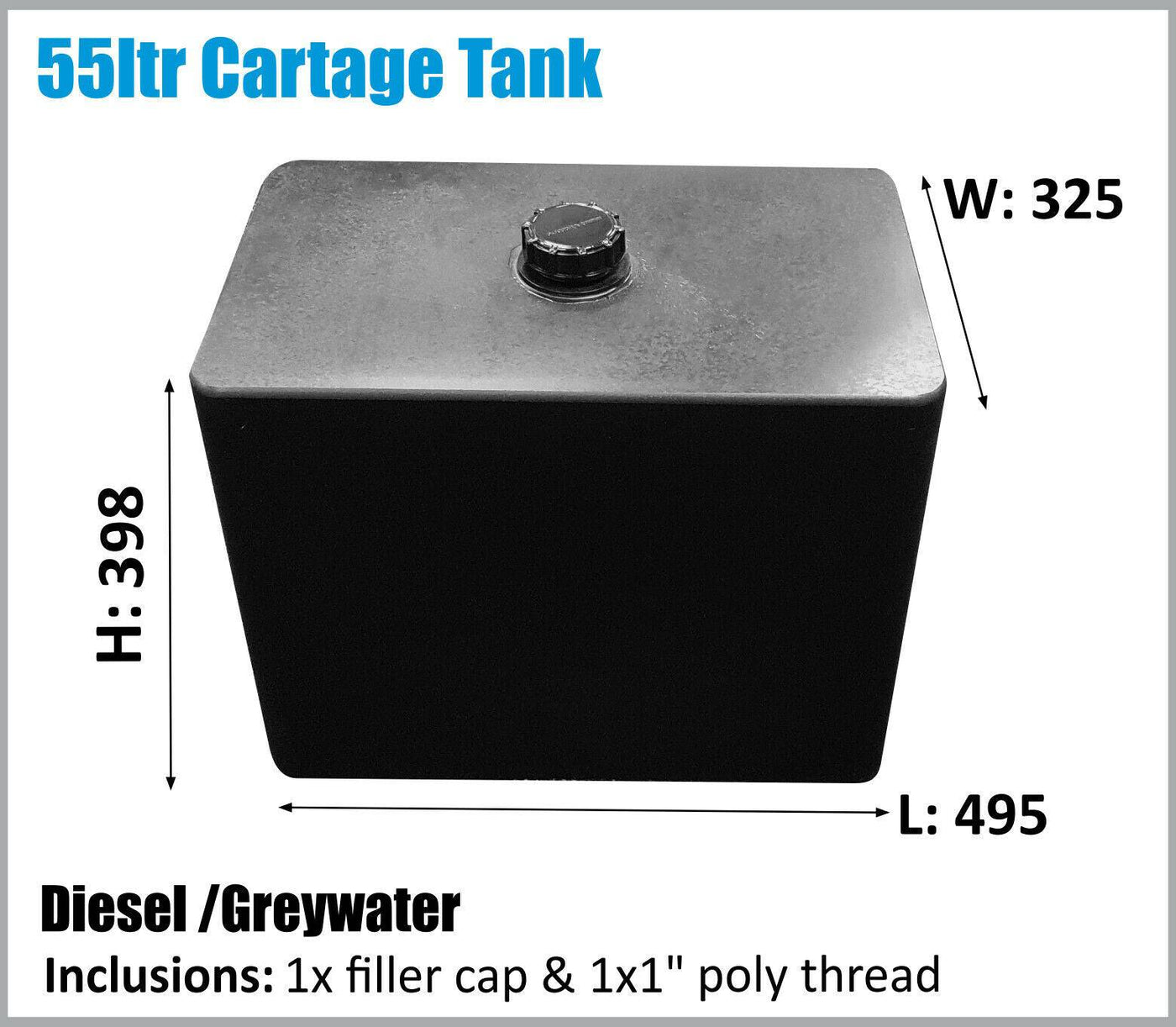 55LTR Cartage Diesel Tank (Online Only)