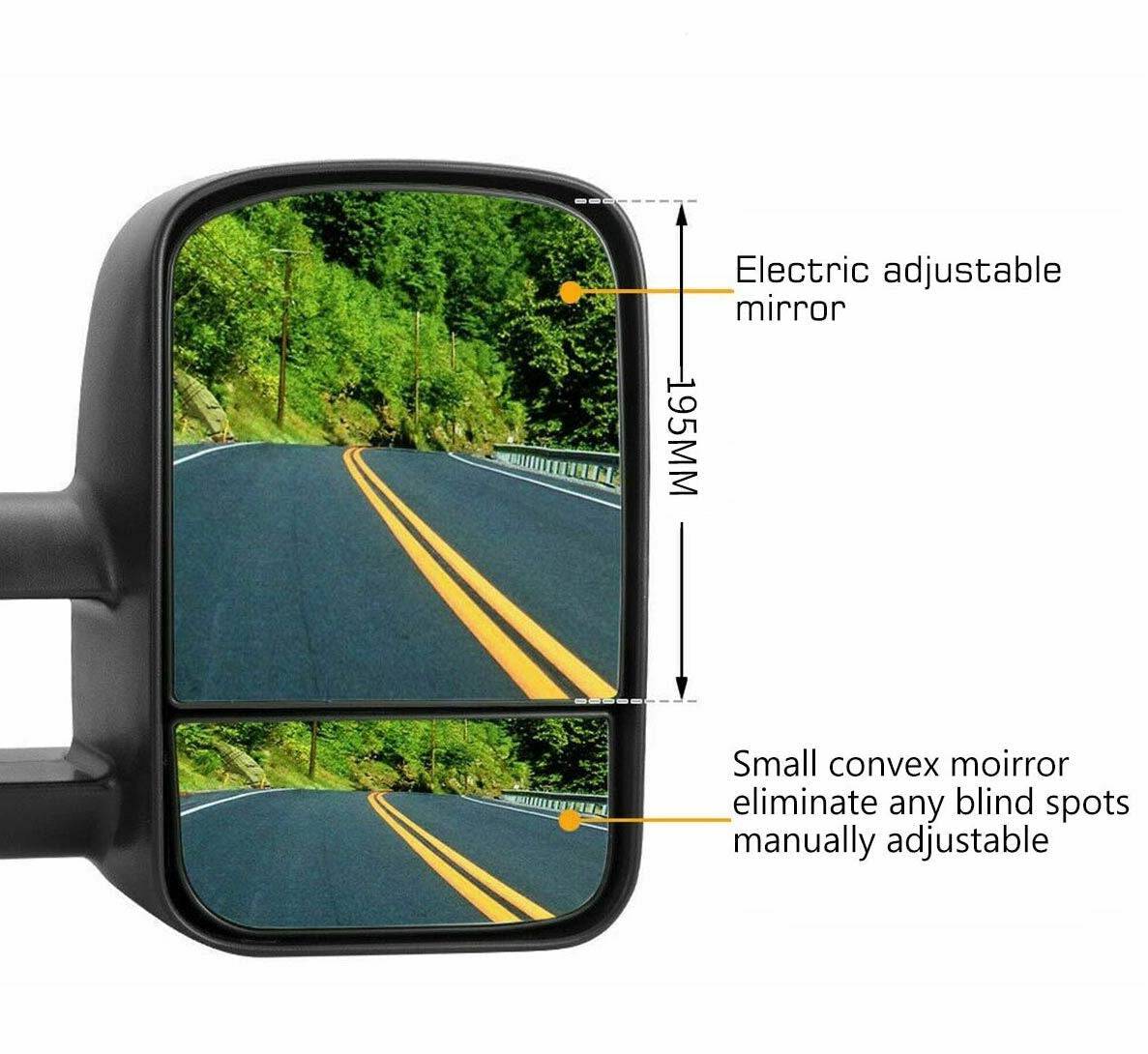 Extendable Towing Mirrors suits Nissan Patrol GQ (Non Blinker)