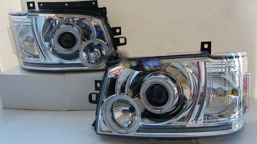 Toyota Hiace 2005 -2010 Chrome Halo Projector Head Light Pair (Online Only)