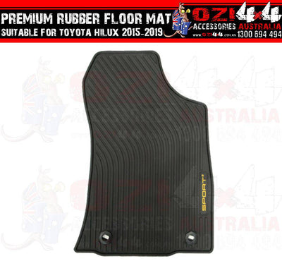 Rubber Floor Mat Liner Suits Toyota Hilux SR & SR5 2015-2019