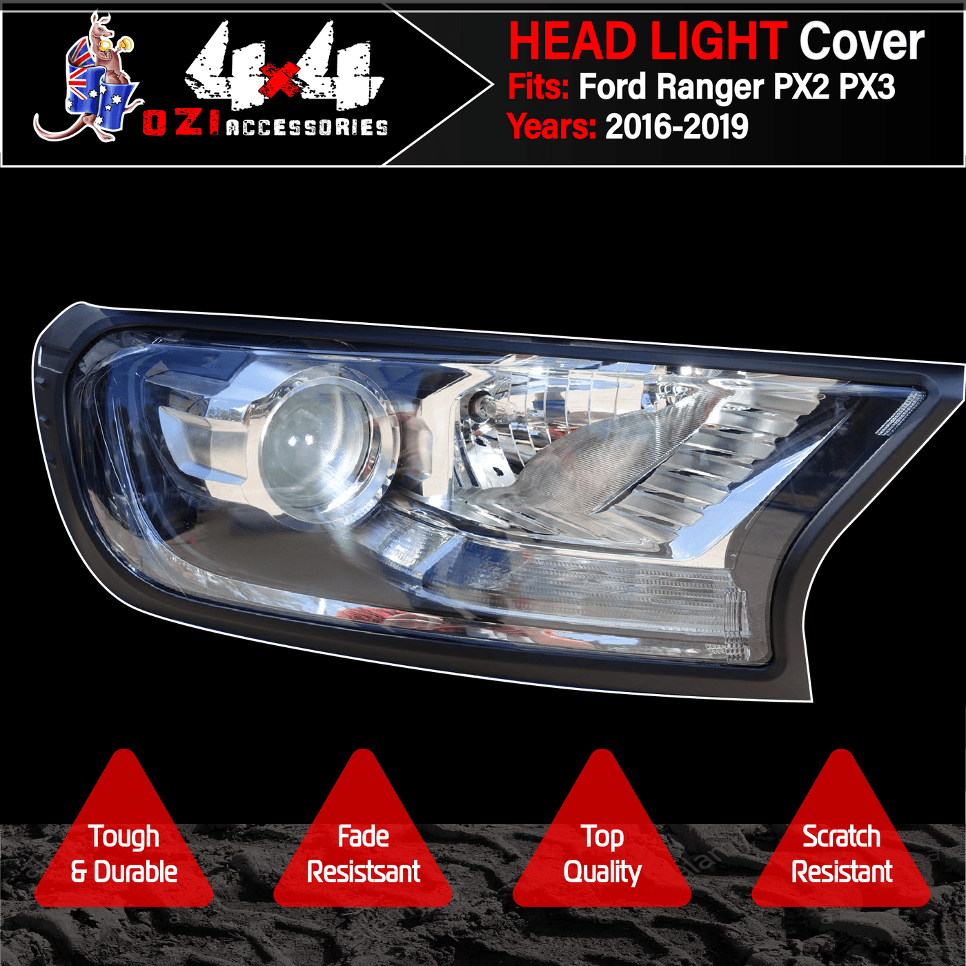 Head Light Trim Suits Ford Ranger PX2 (Online Only)