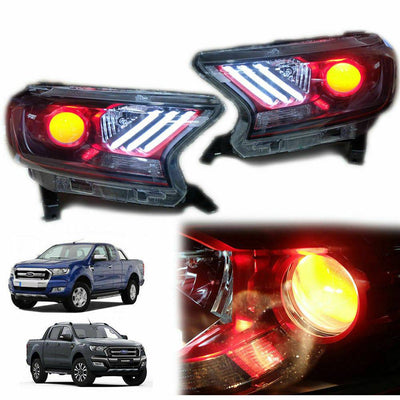 Projector Headlight Suits Ford Ranger 2015+ T7 T8 (Inner Red)