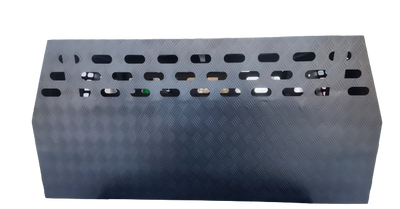 Premium 600 Length Black Checker Plate Dog Box (Jack off Compatible) - OZI4X4 PTY LTD