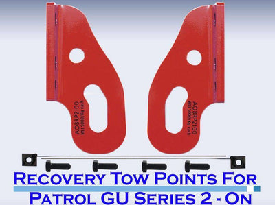 Recovery Tow Points 2100N Red Suits Nissan Patrol GU Series 2, 3, 4, 5 (Online Only)