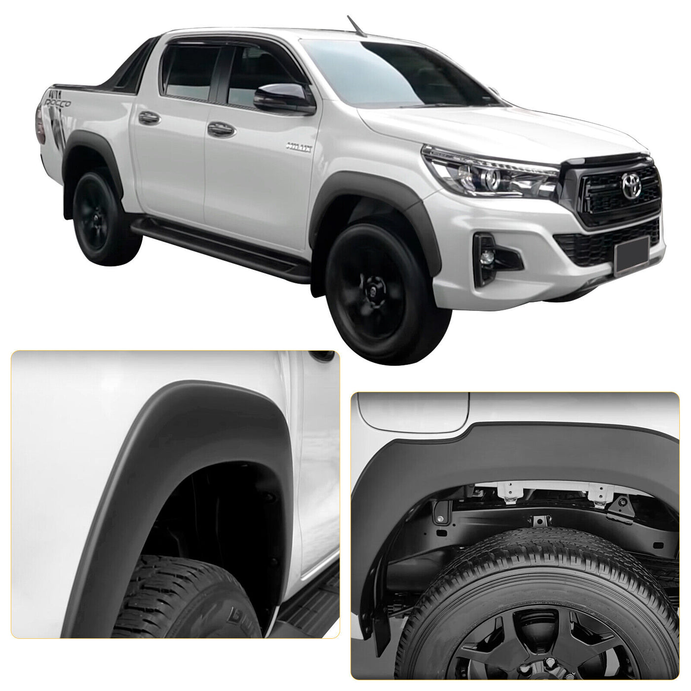 OEM SLIM Style Flares Suitable for Toyota Hilux 2015-2022 - OZI4X4 PTY LTD