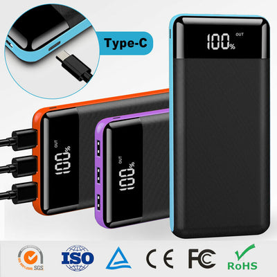 External 500000mAh Charger Power Bank Portable LCD 3USB Battery for Mobile Phone (Online only) - OZI4X4 PTY LTD