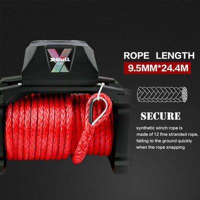Electric Winch 12V 14500LBS/6577KG Synthetic Rope Remote Truck 4x4 4WD (Online Only)