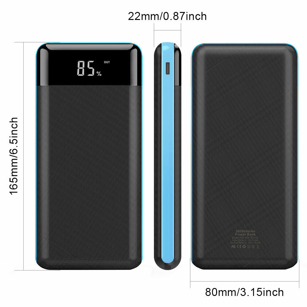 External 500000mAh Charger Power Bank Portable LCD 3USB Battery for Mobile Phone (Online only) - OZI4X4 PTY LTD